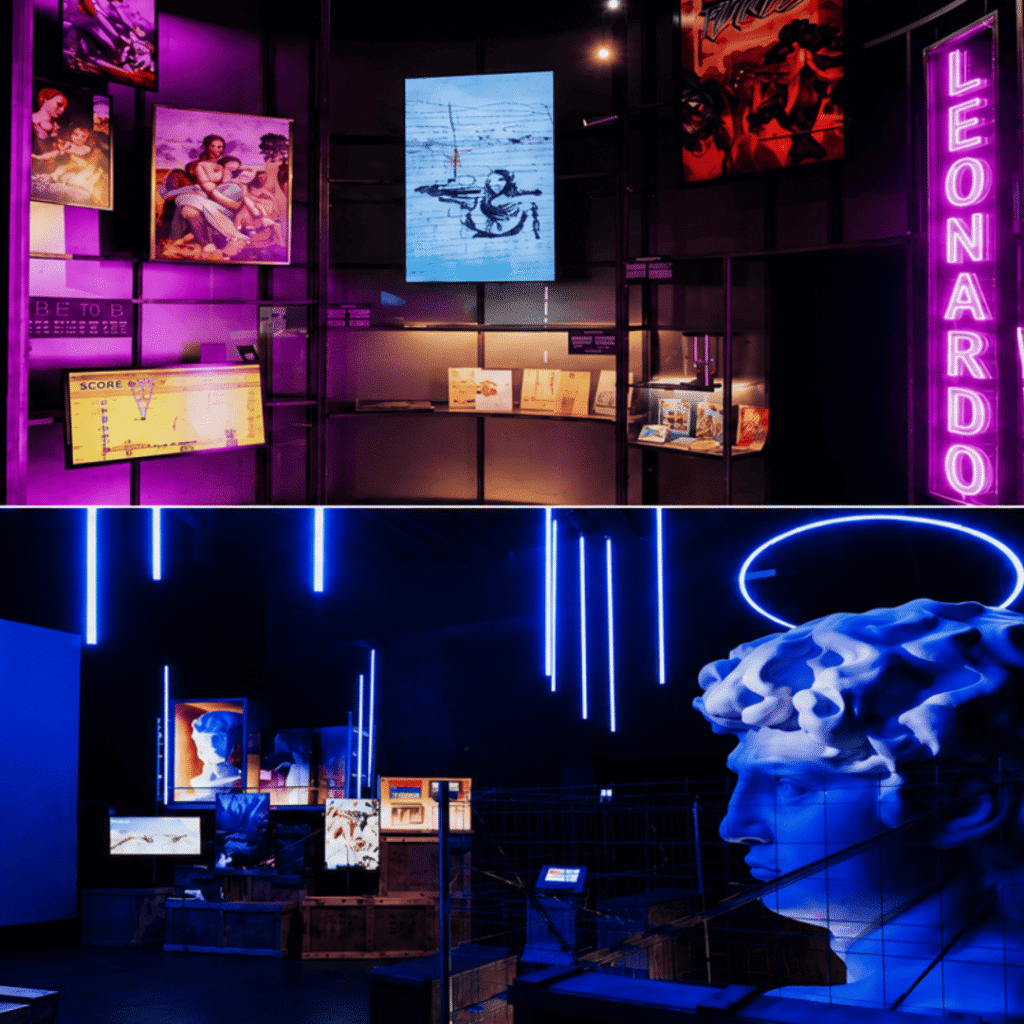 Leonardo vs Mickelangelo experience immersive cité de l'histoire