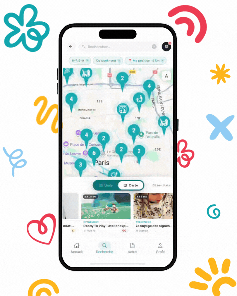 carte résultats de recherche