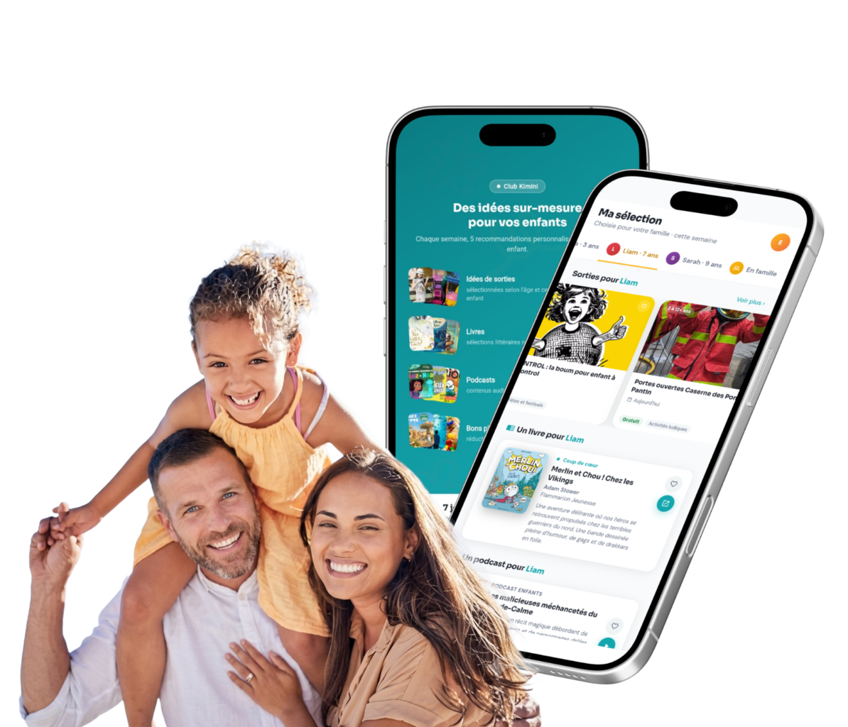 kimini app sorties en famille sur mesure